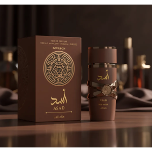 Perfume árabe Lattafa Asad Bourbon 100ml aroma intenso sofisticado elegante longa duração