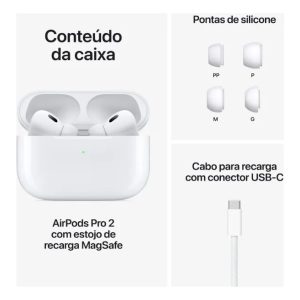 Airpods Pro 2° Geração Usb-c Lacrado Original C/nf Branc